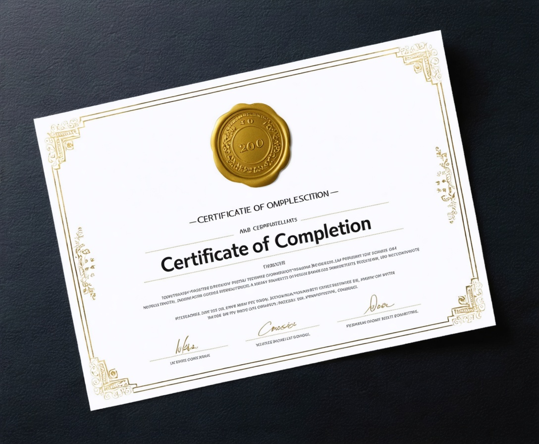 Образец цифрового сертификата AI Insight Academy с блокчейн-подтверждением